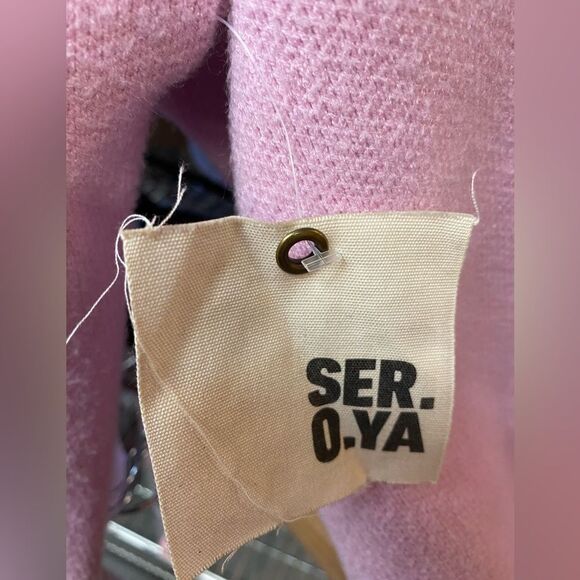SER.O.YA Carley Cardigan Ballet Pink knit sweater top oversized Revolve NWT M - Picture 10 of 11